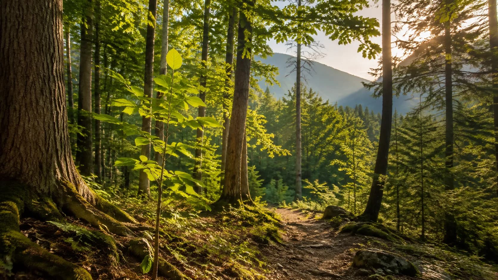 Bosque nativo protegido en la montaña